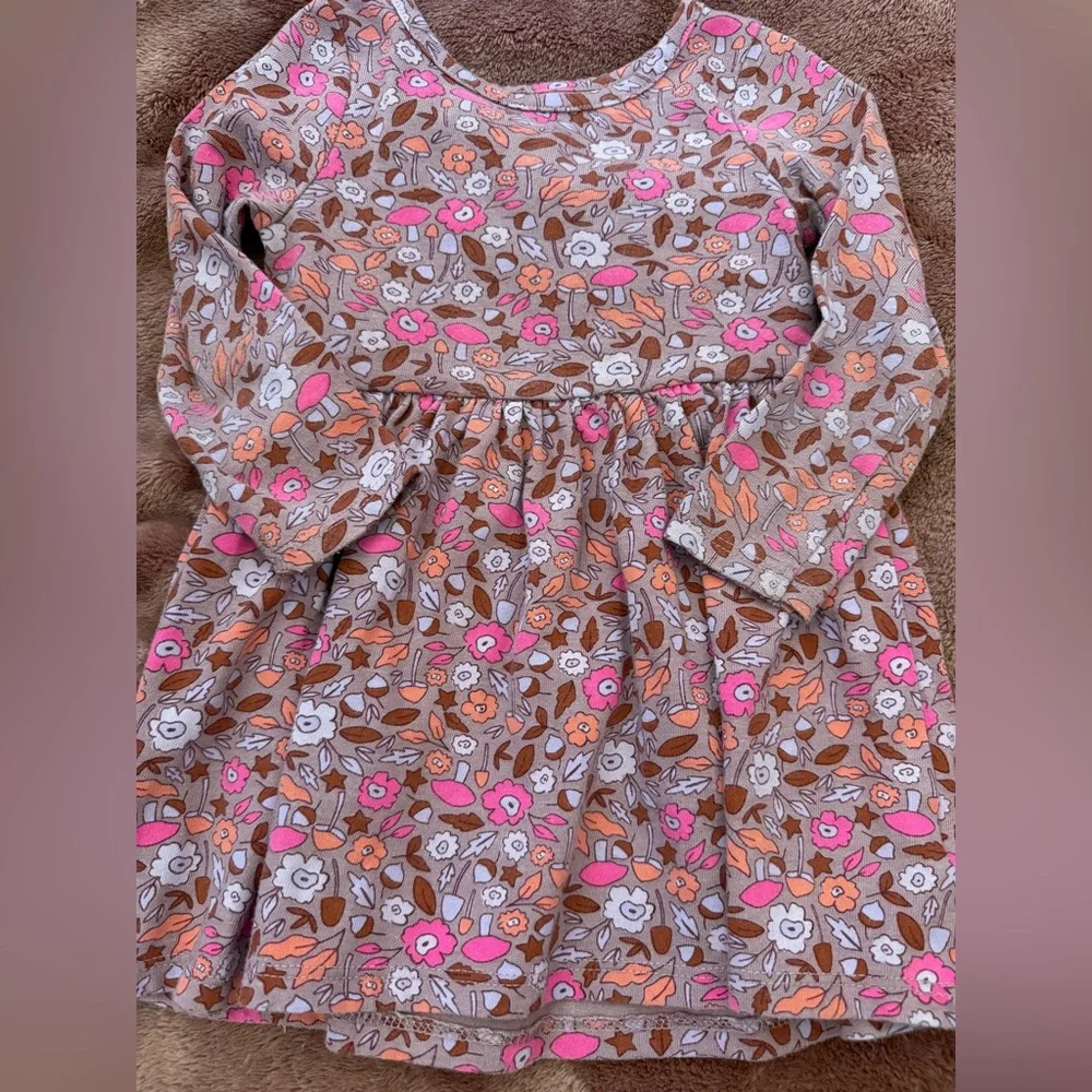 Woodland mushroom floral dress